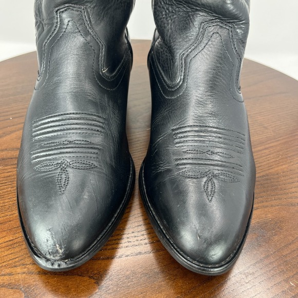 Ariat A2-STAMPEDE Boots Men's 9 Black Leather Pull On Cowboy Western 34228 - Picture 9 of 16